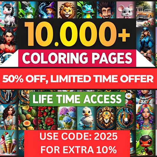 Ultimate Coloring Collection - Over 10,000 Designs!