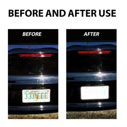 Reflective License Plate Spray