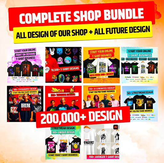 200,000+ Trendy T-Shirt Design Bundle